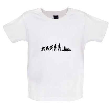 Evolution Of Man Go Karting Baby T Shirt