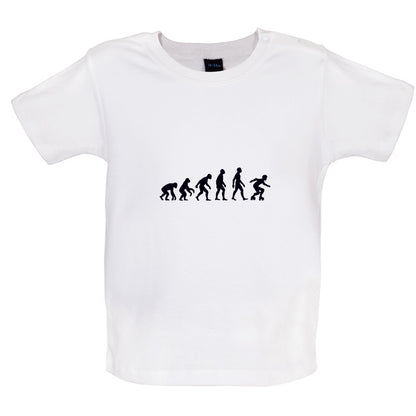 Evolution Of Man Roller Derby Baby T Shirt