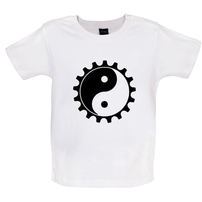 Yin Yang Bike Cog Baby T Shirt