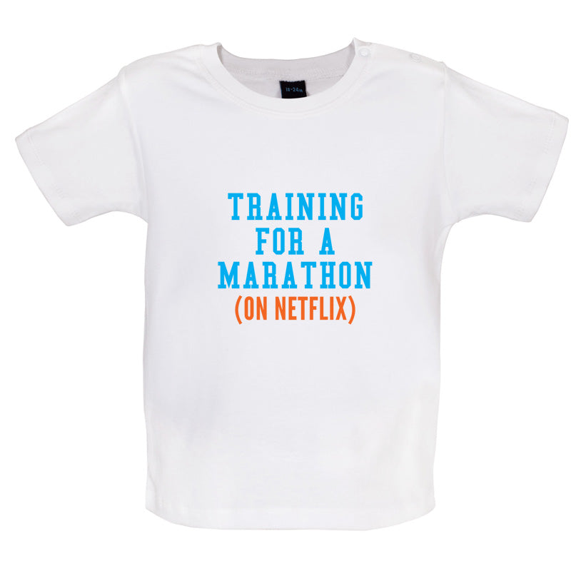 Training For A Marathon On Netflix Baby T Shirt