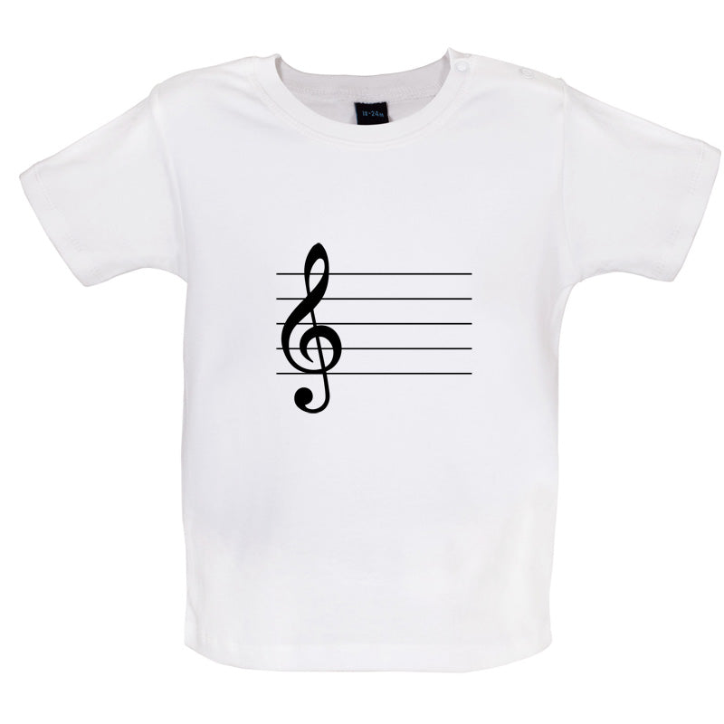 Treble Clef Baby T Shirt