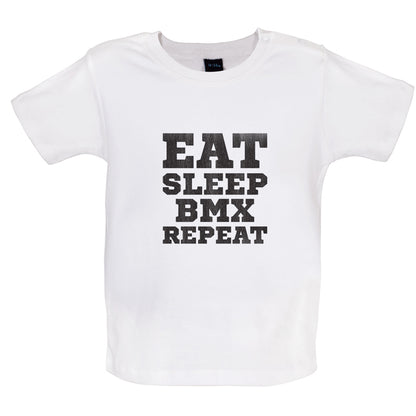 Eat Sleep BMX Repeat Baby T Shirt