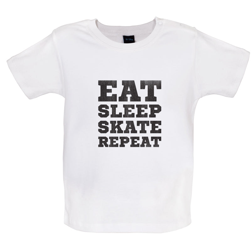 Eat Sleep Skate Repeat Baby T Shirt