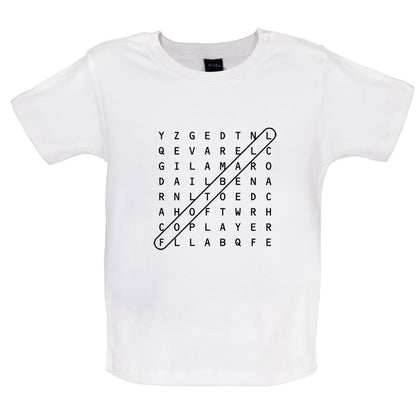 Football WordSearch Baby T Shirt