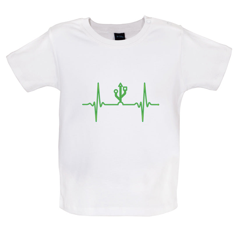 Heartbeat USB Baby T Shirt