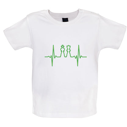 Heartbeat Chess Baby T Shirt