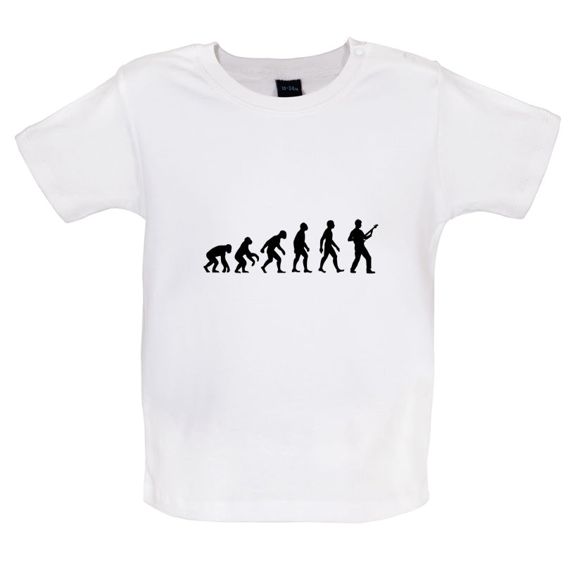 Evolution of Man Bass Guitar Player Baby T Shirt