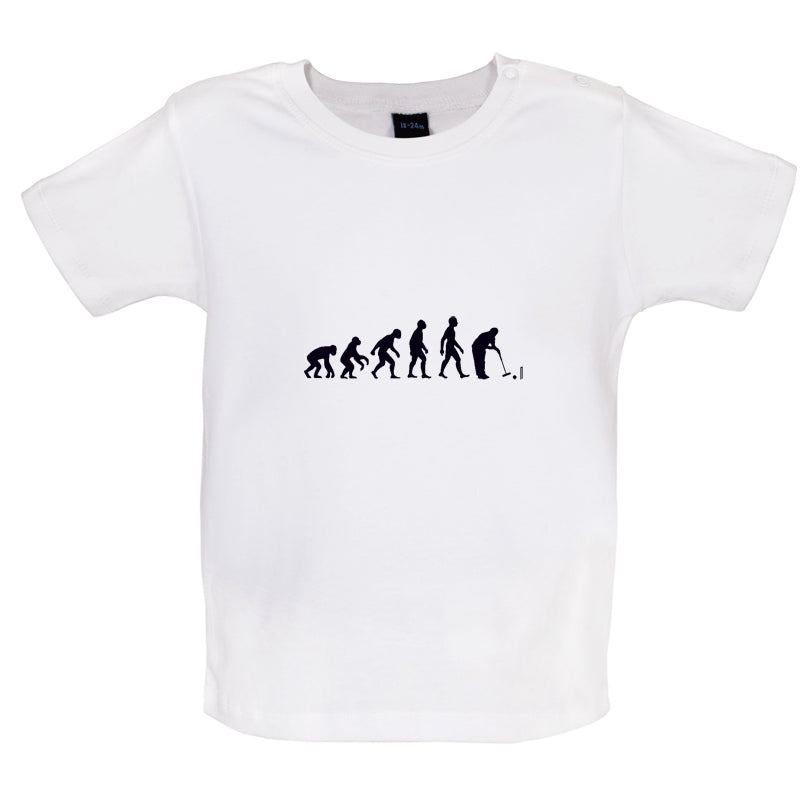 Evolution Of Man Croquet Baby T Shirt