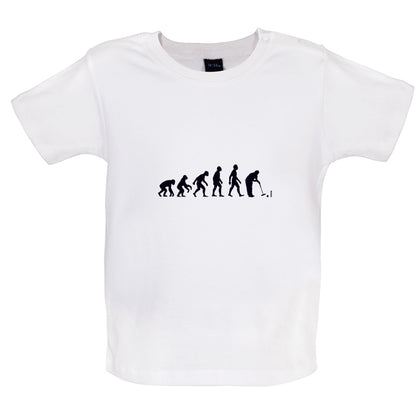 Evolution Of Man Croquet Baby T Shirt