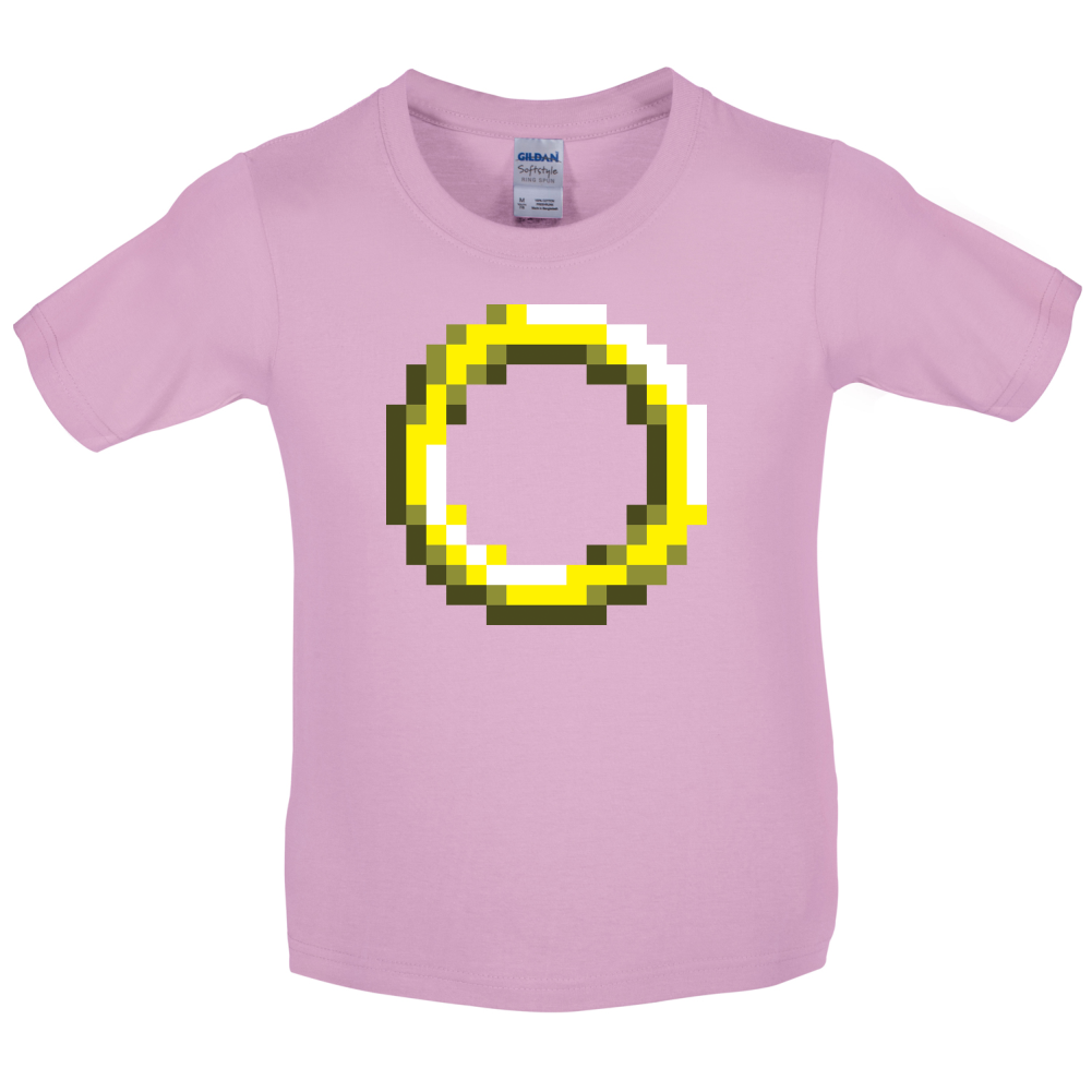 Retro Pixel Ring Kids T Shirt