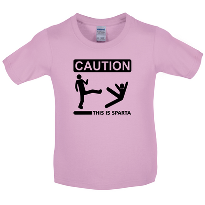 Caution This Is Sparta Kids T Shirt