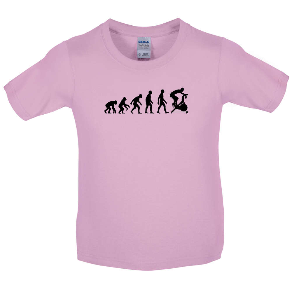 Evolution Of Man Spin Kids T Shirt