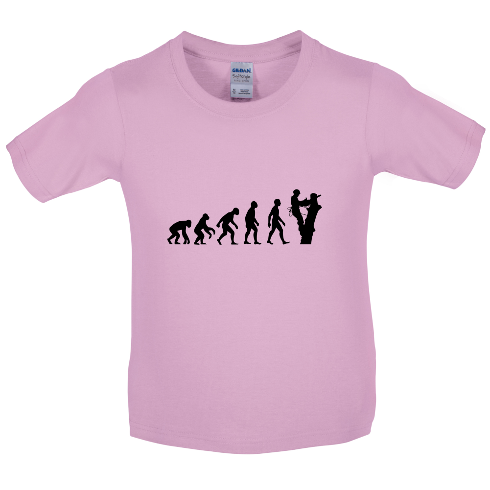 Evolution Of Man Tree Surgeon Kids T Shirt