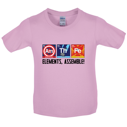 Elements, Assemble! Kids T Shirt