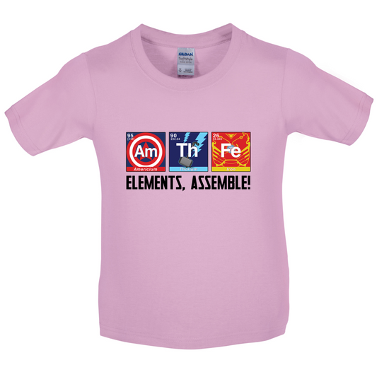 Elements, Assemble! Kids T Shirt