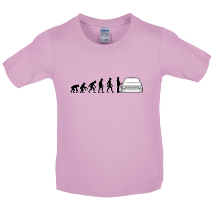 Evolution of Man Mk1 Golf Driver Kids T Shirt