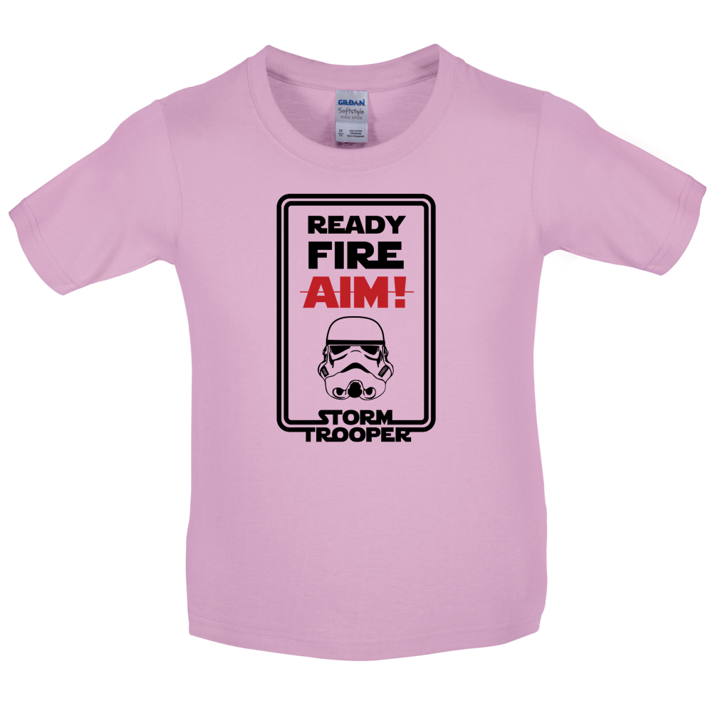 Ready Fire Aim Kids T Shirt