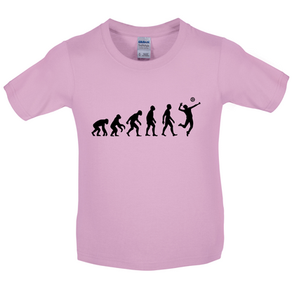 Evolution of Man Volleyball Kids T Shirt