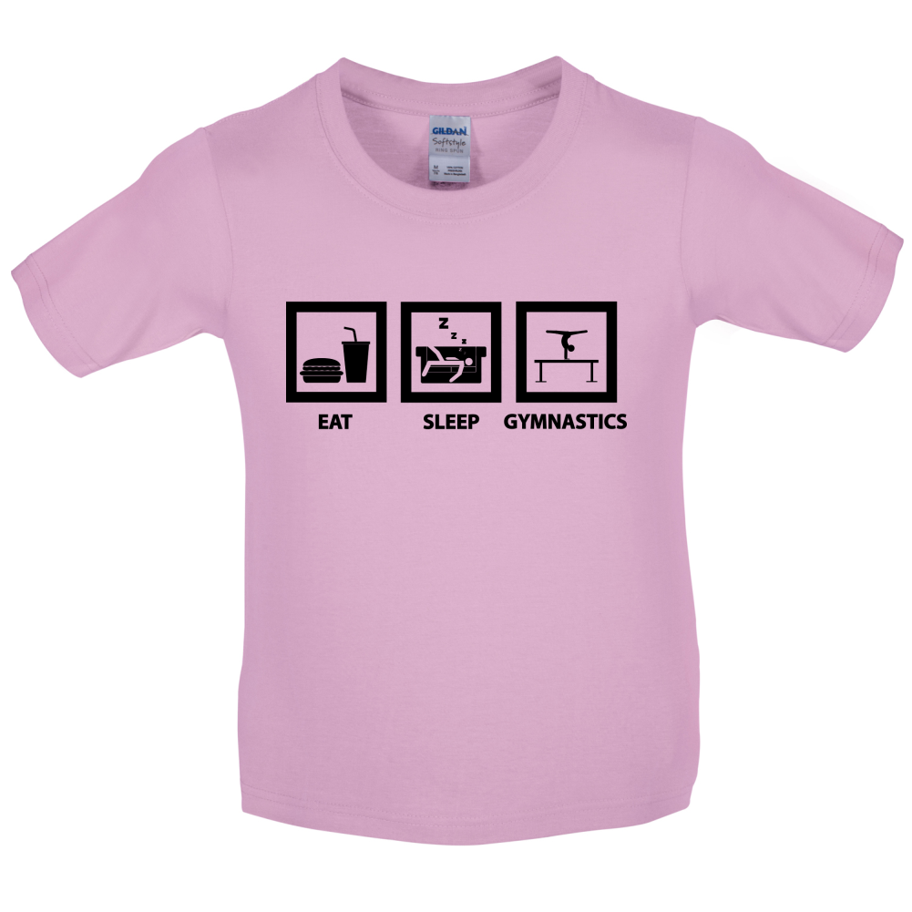 Eat Sleep Gymnastics Kids T Shirt