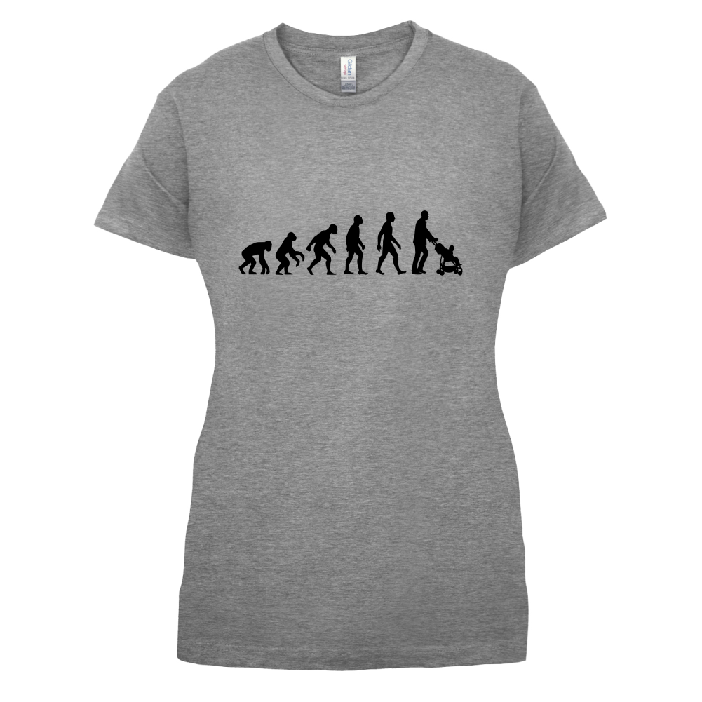 Evolution Of Man Push Chair T Shirt