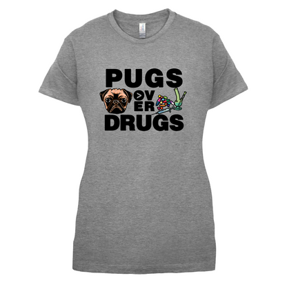 Pugs Over Drugs T Shirt