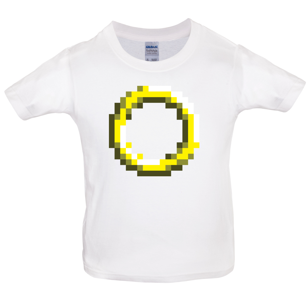 Retro Pixel Ring Kids T Shirt