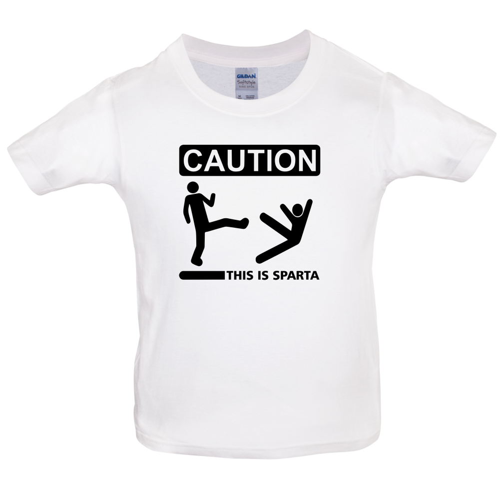 Caution This Is Sparta Kids T Shirt