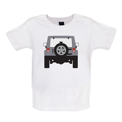 JW Rear Hyper Silver Baby T Shirt