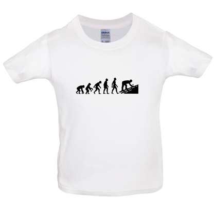 Evolution Of Man Roofer Kids T Shirt