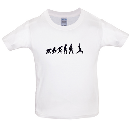 Evolution Of Man Yoga Kids T Shirt