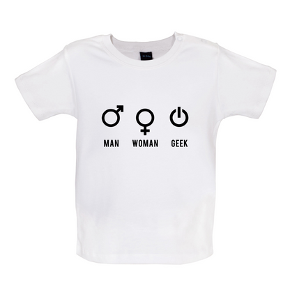 Man Woman GEEK Baby T Shirt