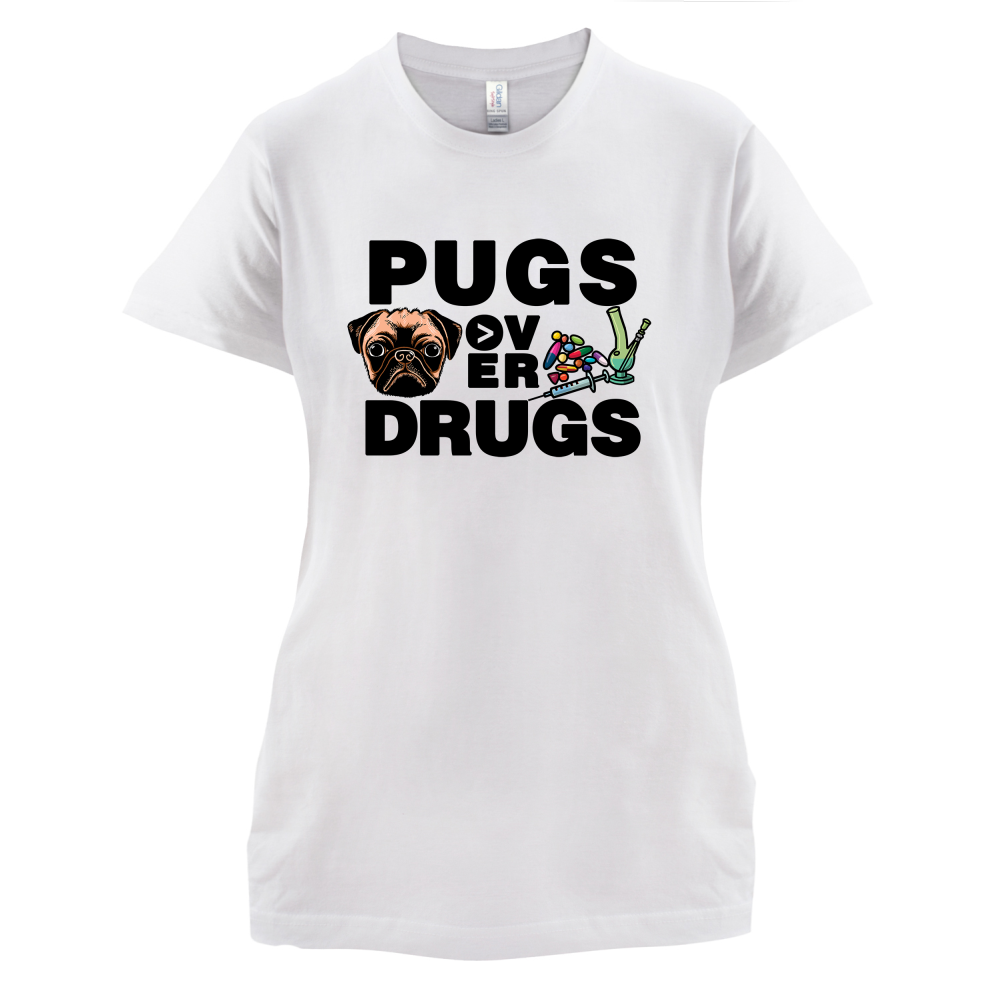 Pugs Over Drugs T Shirt