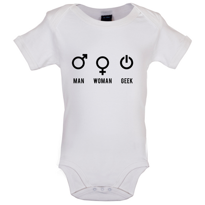 Man Woman GEEK Baby T Shirt