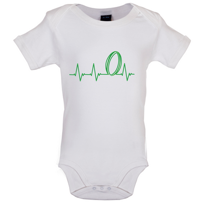 Rugby Heartbeat Baby T Shirt