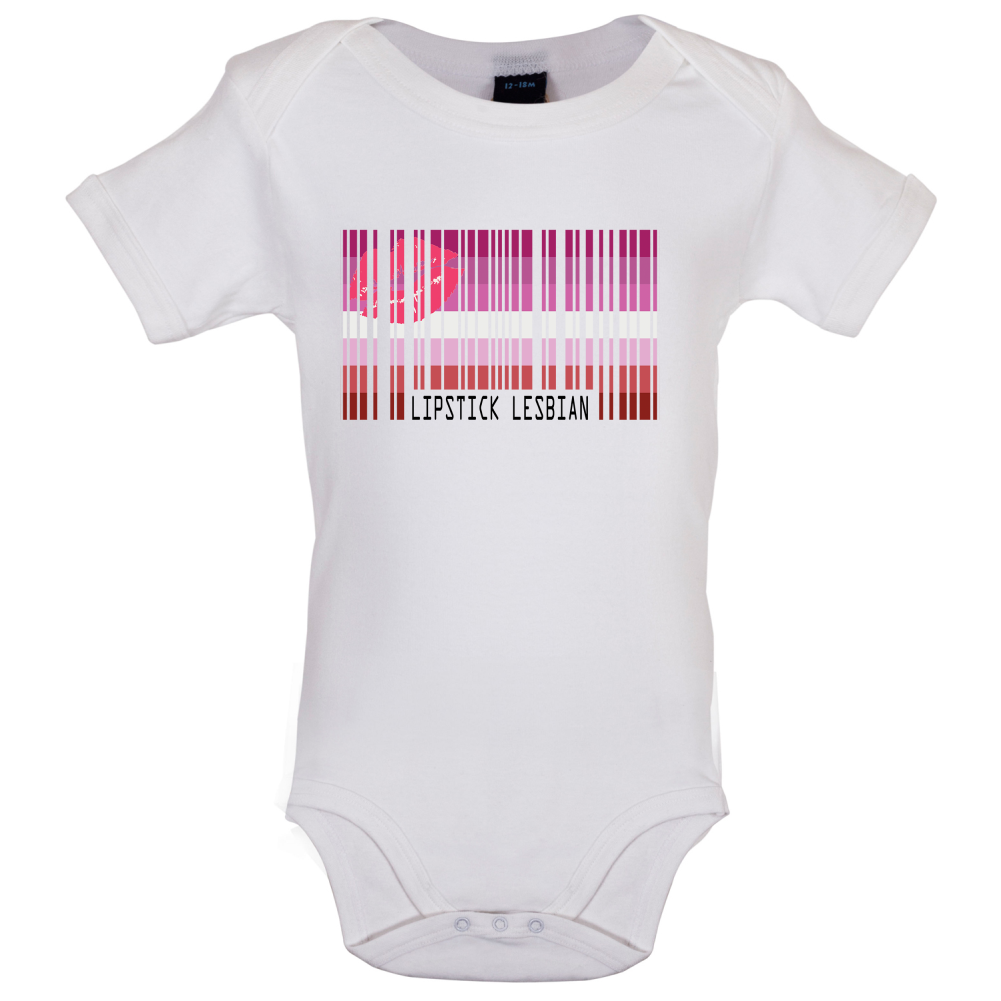 LGBT Barcode Flags - Lipstick Lesbian Baby T Shirt