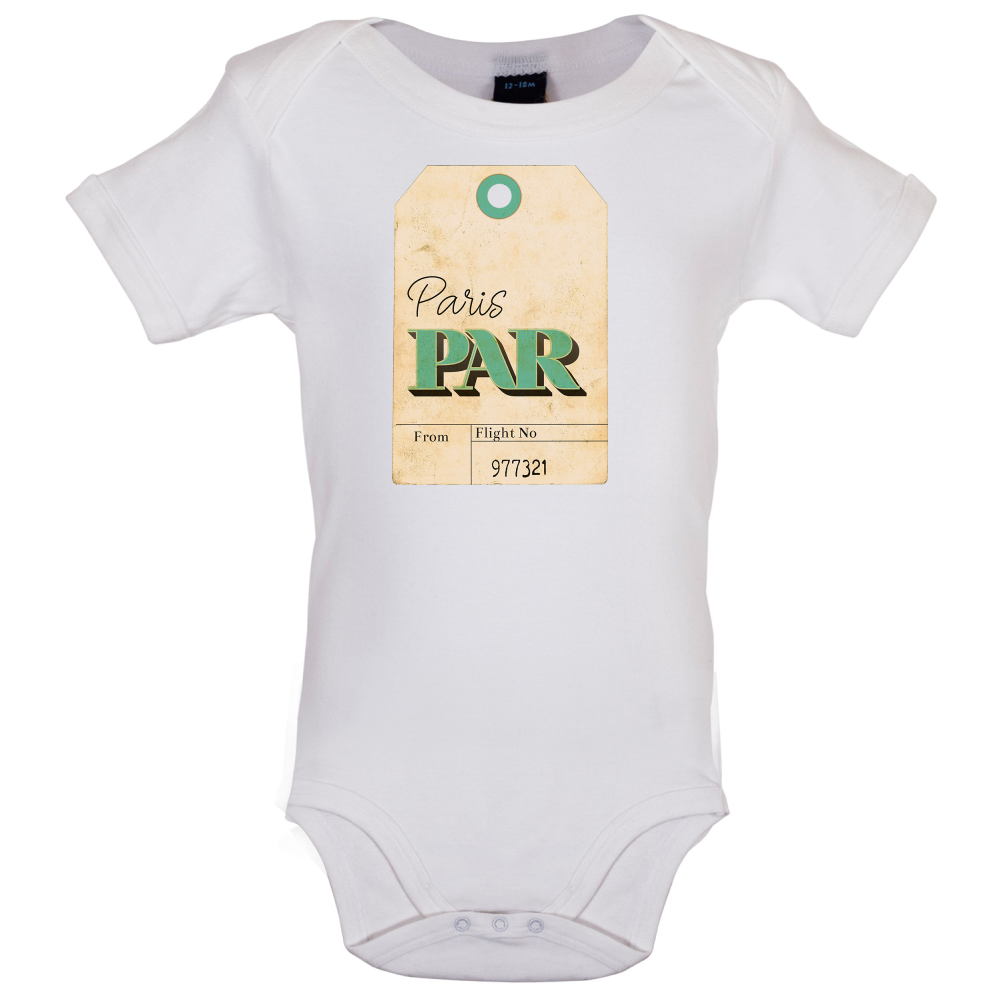 Paris Travel Tag Baby T Shirt