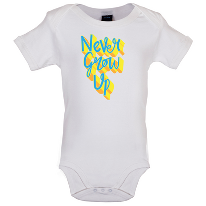 Never Grow Up Baby T Shirt