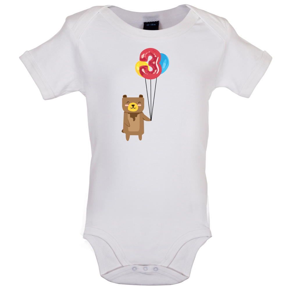 3rd Birthday Bear Baby T Shirt