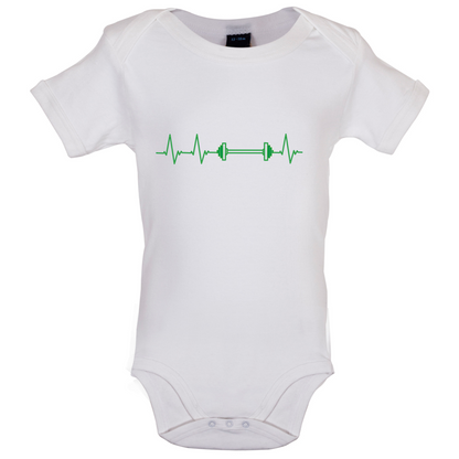 Weight Lifting Heartbeat Baby T Shirt