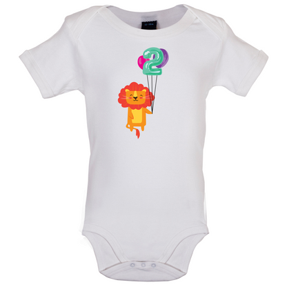 2nd Birthday Lion Baby T Shirt