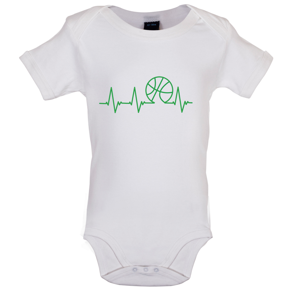 Basketball Heartbeat Baby T Shirt