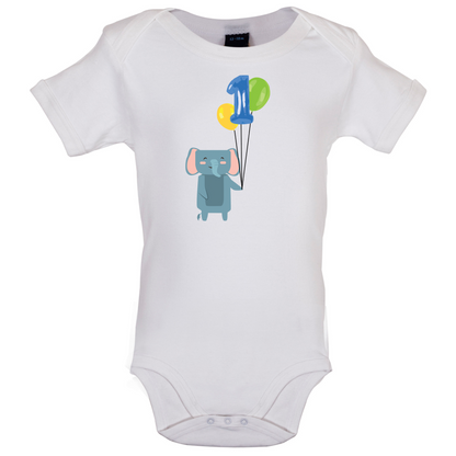 1st Birthday Elephant Baby T Shirt