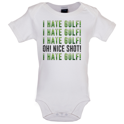 I Hate Golf Baby T Shirt