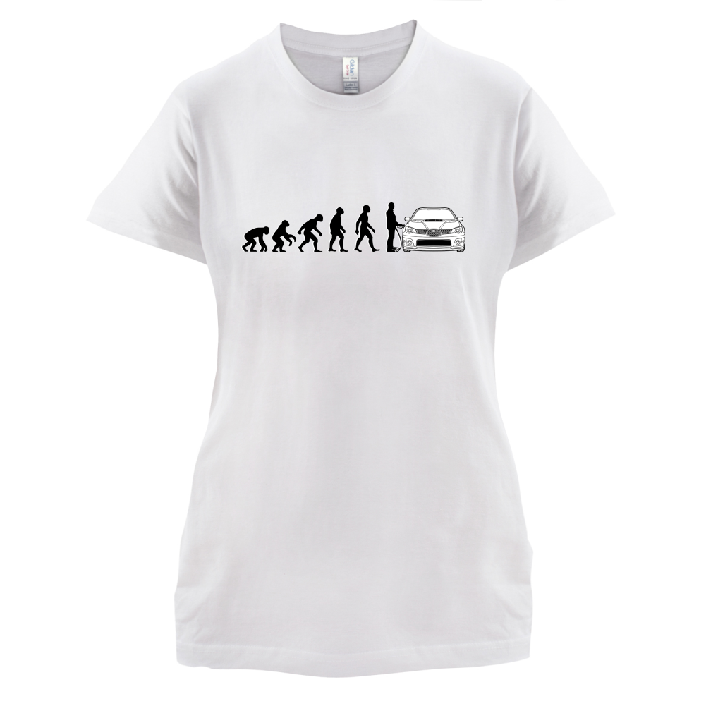 Evolution of Man Impreza Driver T Shirt