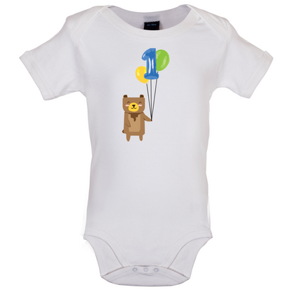 1st Birthday Bear Baby T Shirt