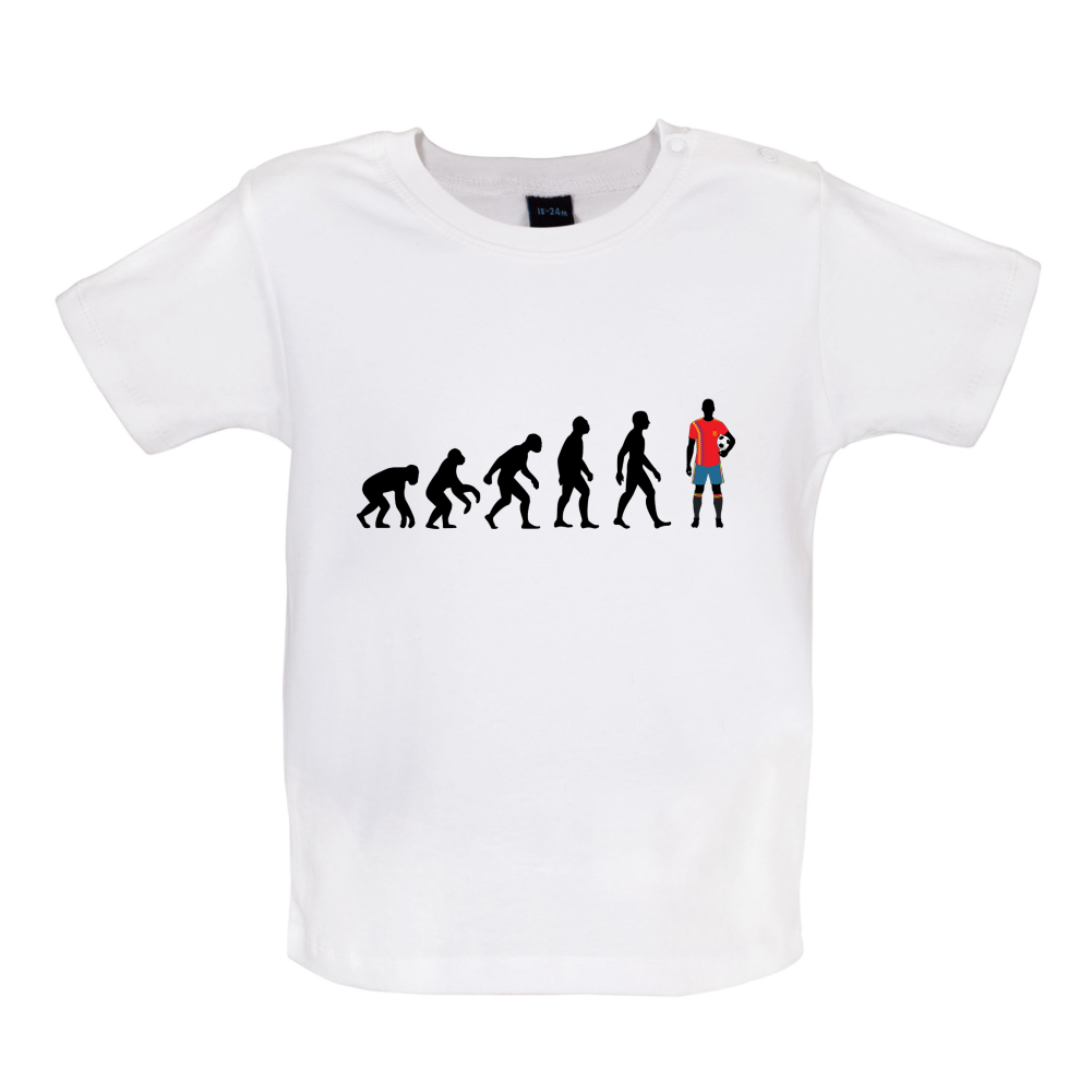 Evolution of Man - Spain Baby T Shirt