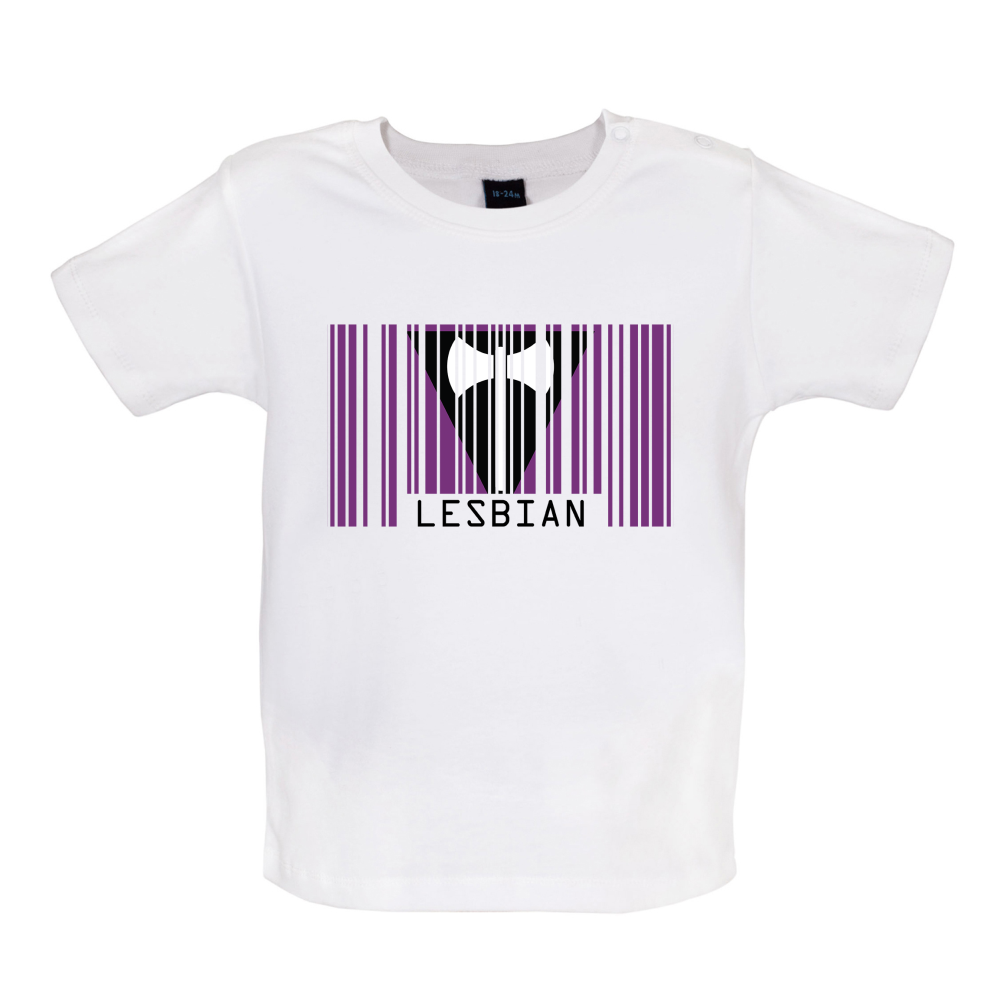 LGBT Barcode Flags - Lesbian Baby T Shirt