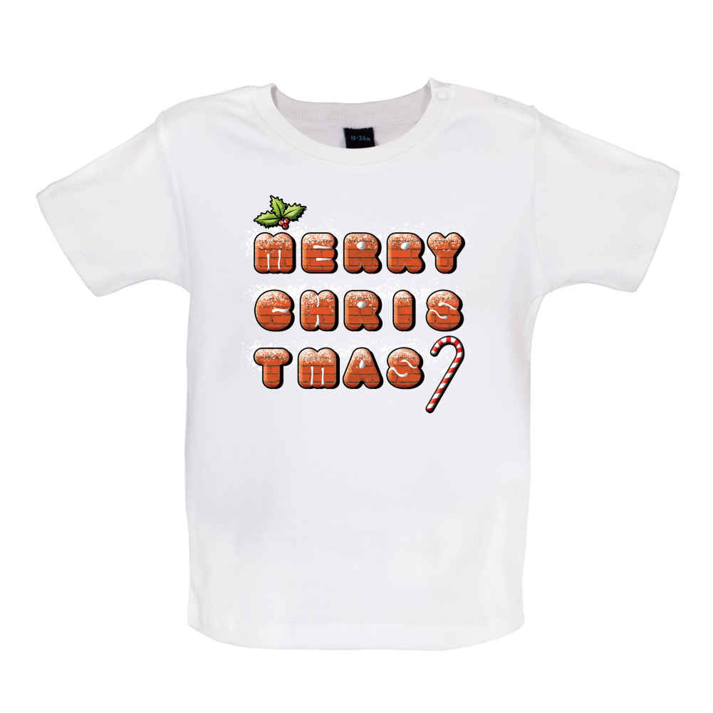 Merry Christmas Biscuits Baby T Shirt