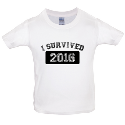 I Survived 2016 Kids T Shirt