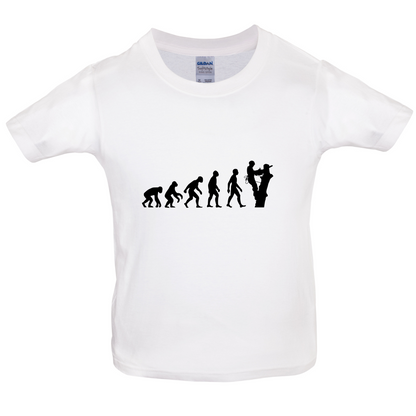 Evolution Of Man Tree Surgeon Kids T Shirt